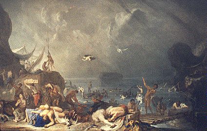 misteri tentang atlantis yg hilang Schilderij-zondvloed